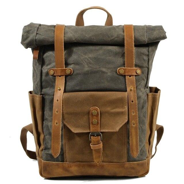 Military Roll-top Canvas Backpack - More than a backpack