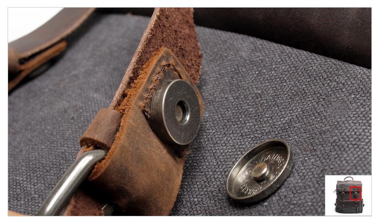 Vintage Leather & Canvas Backpack - More than a backpack