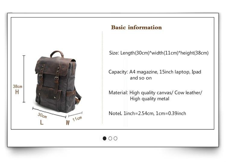 Vintage Leather & Canvas Backpack - More than a backpack