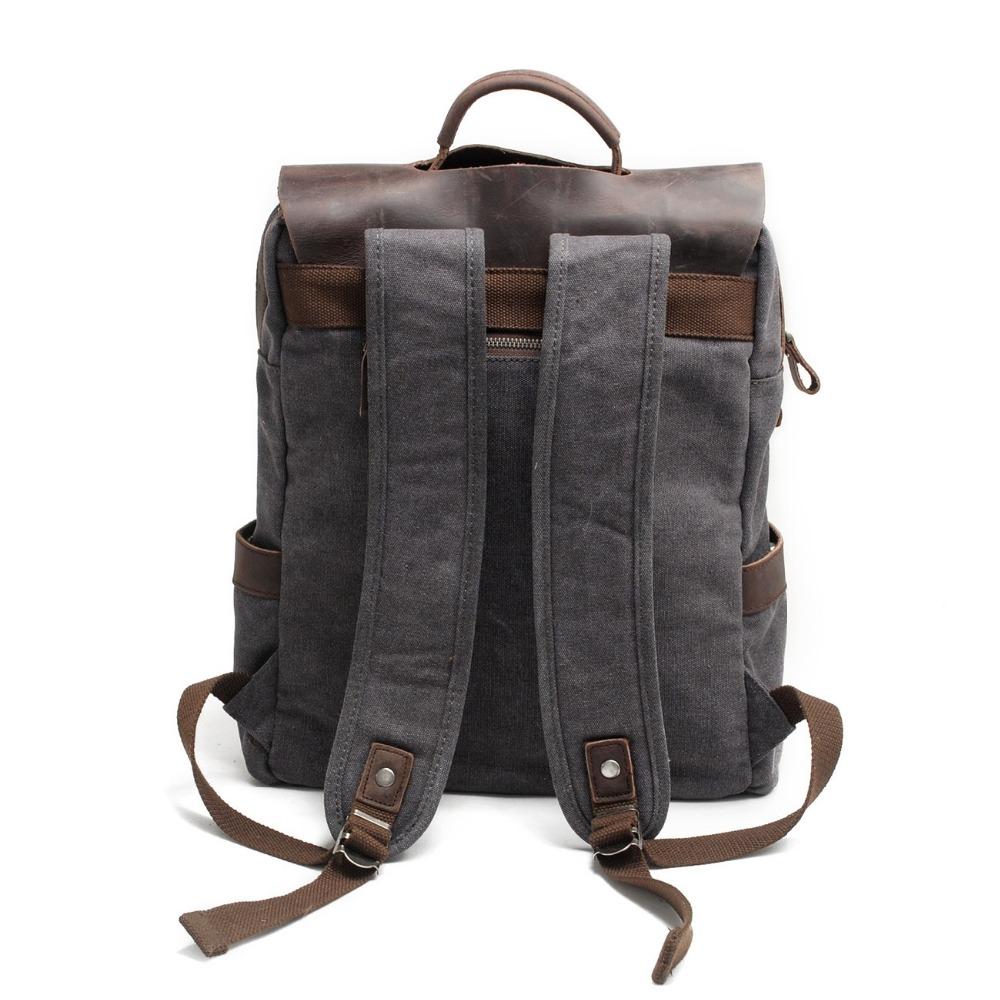 Vintage Leather & Canvas Backpack - More than a backpack