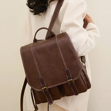 Soft Faux Leather Vintage Backpack - More than a backpack