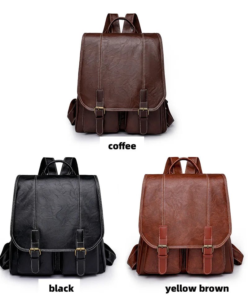 Soft Faux Leather Vintage Backpack - More than a backpack