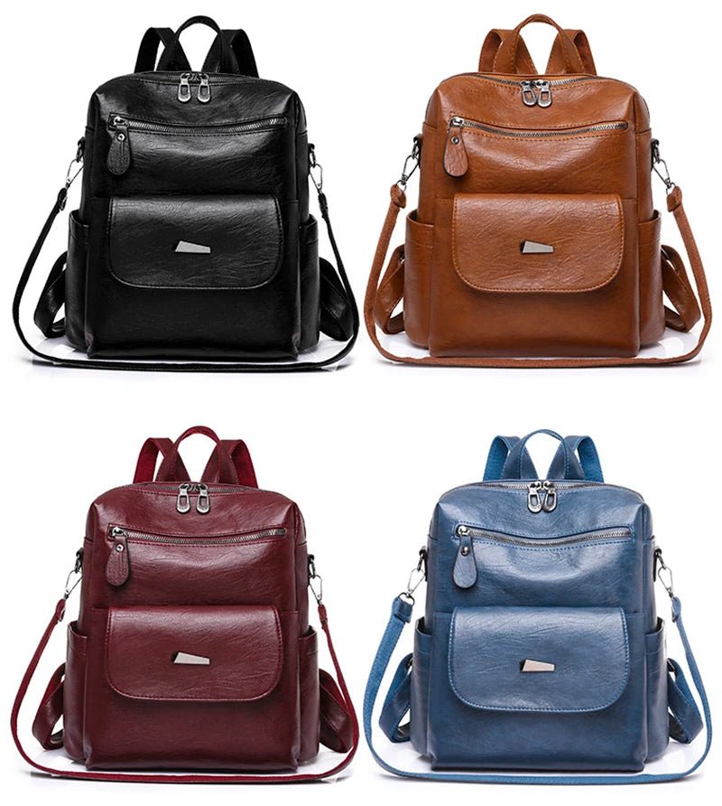 Vintage Women’s Faux Leather Backpack - More than a backpack