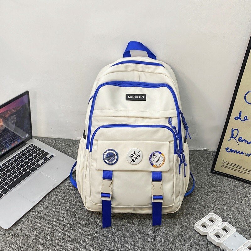 Korean Badges Waterproof School Backpack — More than a backpack